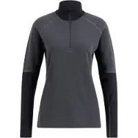 Lundhags Prime Merino Half Zip W, mellemlag, dame, grå/sort