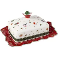Villeroy & Boch Toy's Delight smørskål 16x19 cm Hvid-rød