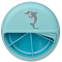 Carl Oscar Snackboks - SnackDisc - 795 ml - Blå m. Delfin - - OneSize - Madkasse
