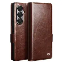 Qialino Samsung Galaxy Z Fold7 Classic Læderpung - Mørkebrun