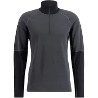 Lundhags Prime Merino Half Zip M, mellemlag, herre, grå/sort
