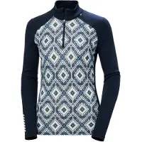Helly Hansen Lifa Merino Midweight Graphic 1/2 Zip, dame, navy