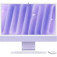 Apple iMac Z1E7 59,62 cm 23,5 tommer standardglas M4 8-core CPU/8-core GPU/16-core N.E. 16 GB 256 GB SSD Uden Ethernet MM MaKey DE Lilla
