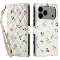 Mtp Products iPhone 17 Pro Max/18 Pro Max Rhombisk Blomsterpung - Roser