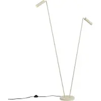 QAZQA Moderne gulvlampe beige 2-lys GU10 35mm - Thomas