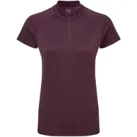 Montane F Dart Zip T-Shirt, dame, mørkelilla