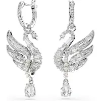 Swarovski Øreringe 'Swan' sølv