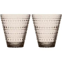 Iittala Kastehelmi glas 30 cl 2 stk Hør