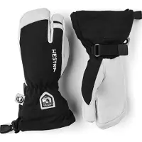 Hestra Army Leather Heli 3-finger skihandsker, junior, sort