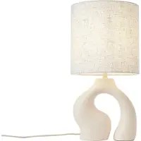 QAZQA Japandi bordlampe beige med linnedskærm - Dahlia