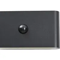 QAZQA Væglampe sort lux sensor magnetisk inkl. LED genopladelig - Batt