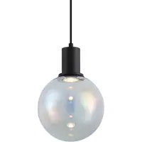 QAZQA Design Pendellampe Sort med Regnbueglas 20cm - Mallon
