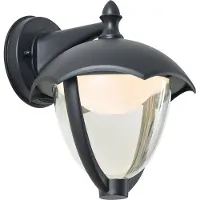 QAZQA Smart udendørs væglampe sort med klart glas inkl. LED IP54 - Classica