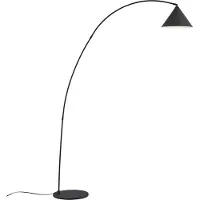 QAZQA Retro gulvlampe sort med hvidt interiør - Triangolo