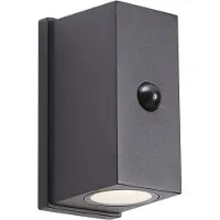 QAZQA Væglampe sort lux sensor magnetisk inkl. LED genopladelig - Baleno