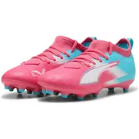 Puma ULTRA 6 MATCH RE-CHARGE FG/AG Football Boots Youth, Shoes, Hero Blue/Sunset Pink/Garnet Rose, 37