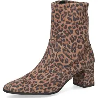 Caprice Bootie, beige, made of Textiles with Block heel, Size 37