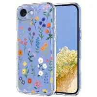 Mtp Products iPhone 16e/17e TPU-cover med blomstermønster - tusindfryd