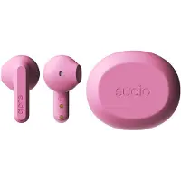 Sudio A3 true wireless in-ear-høretelefoner / earbuds med Bluetooth 5.4 og opladningsetui – Pink