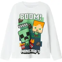 Name it Shirts 'NKMac Minecraft' grøn / orange / sort / hvid