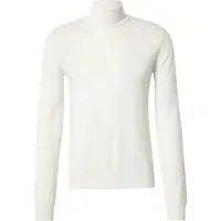 HUGO Rullekravesweater i merinould med broderet logo