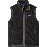 Patagonia - Mærker - M's Retro Pile Vest Black w/Forge Grey til UnisexUld - Størrelse XXL - Sort