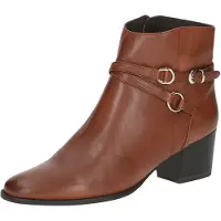Caprice Bootie, brown, made of Leather with Block heel, Size 39