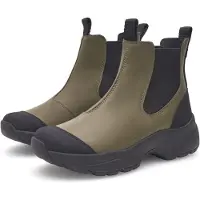 Woden Chelsea Boots 'Siri' khaki / sort