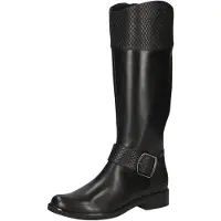 Caprice Boots, black, made of Leather with Block heel, Size 40