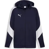 Puma Hættetrøje teamEVOSTRIPE - Navy/Silver/Hvid, størrelse X-Large