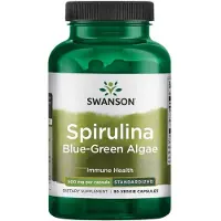 Swanson Health , Spirulina Blå-Grøn Alge, 500 mg, 90 Veggie Kapsler