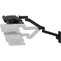 Ergotron LX Pro - Armmontering på tastatur/museplade - justerbar - vægmonterbar - sort