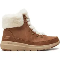 SKECHERS Snørestøvletter 'Glacial Ultra' brun / hvid