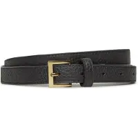 Ralph Lauren Lauren Ralph Laurentil kvinder. 412912036002 Smalt bælte i sort kornet læder (S), Casual