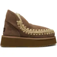 Mou Moutil kvinder. MU.FW681000A Ankelstøvler i læder Mini Eskimo Platform brun (41), 8-10, Ingen, Casual, Grå, Gråt