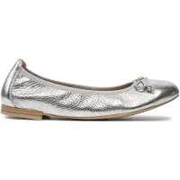 Caprice Ballerina, silver, made of Leather with Block heel, Size 41