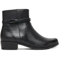 Caprice Bootie, black, made of Leather with Block heel, Size 37