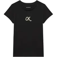 Calvin Klein T-Shirt - Glitter - Ck Black - - 10 år (140) - T-Shirt