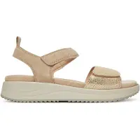 Caprice Sandal, white, made of Leather without heel, Size 39