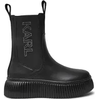 Karl Lagerfeld Chelsea Boots 'KREEPER LO' sølvgrå / sort