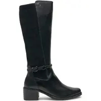 Caprice Boots, black, made of Leather and synthetic with Block heel, Size 41