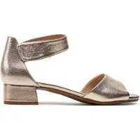 Caprice Heeled sandal, metallic, made of Leather with Block heel, Size 42