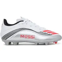 Adidas F50 Messi League FG/AG Prestig10 - Hvid/Rød/Sølv Børn, størrelse 38