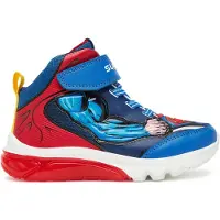 Geox Støvler m. Lys - J Ciberdron - Blå/Rød m. Superman - - 30 - Blinkesko