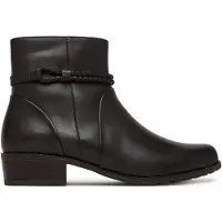 Caprice Bootie, brown, made of Leather with Block heel, Size 39