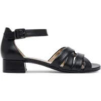 Caprice Heeled sandal, black, made of Leather with Block heel, Size 40.5