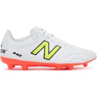 New Balance 442 V2 Academy FG Flash Point - Hvid/Grøn/Sort - Græs (FG), størrelse 44