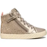 Geox Junior Piger Mirroless Lyn Høj Top Træningssko Dark Beige