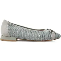 Caprice Ballerina, blue, made of Leather and synthetic with Trapeze heel, Size 40