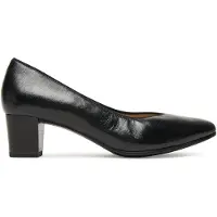 Caprice Pumps, black, made of Leather with Block heel, Size 38.5